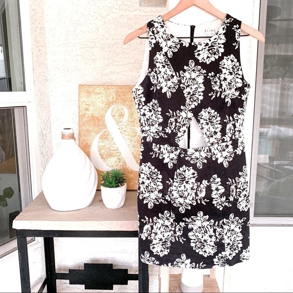 Kling Mini Dress floral print white and black Size 2 - Picture 15 of 15